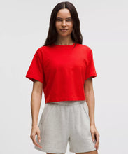 All Yours Organic Cotton Blend Crop - True Red